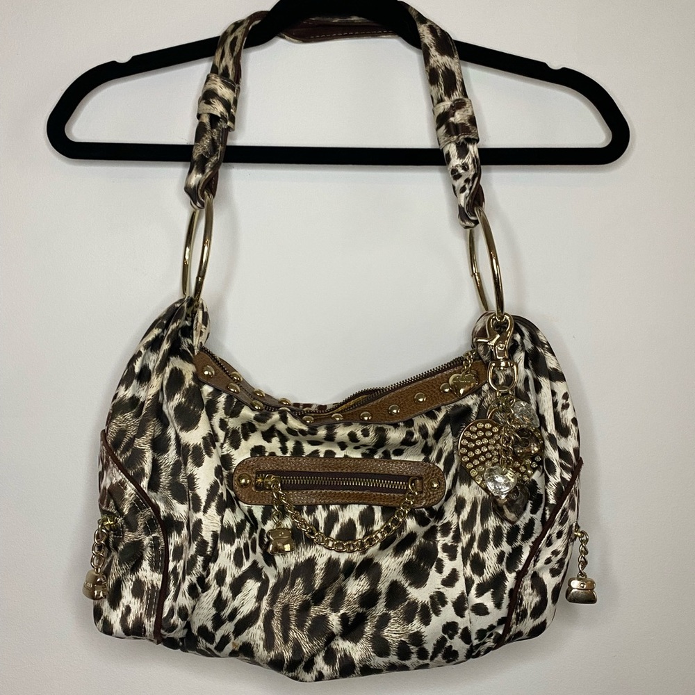 Kathy Van Zeeland Y2k Leopard Purse